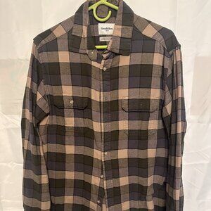 Goodfellow, Green, Tand and Dark Grey, Men Medium long sleeve Button Down.